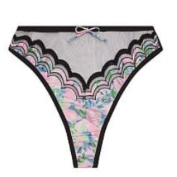 Victoria's Secret Odette Floral High Waist Thong Panty Size XL Floral Color - Picture 1 of 3